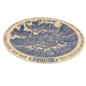 Vintage Vernon Kilns Purdue Indigo Blue White Plate 10" Made in USA